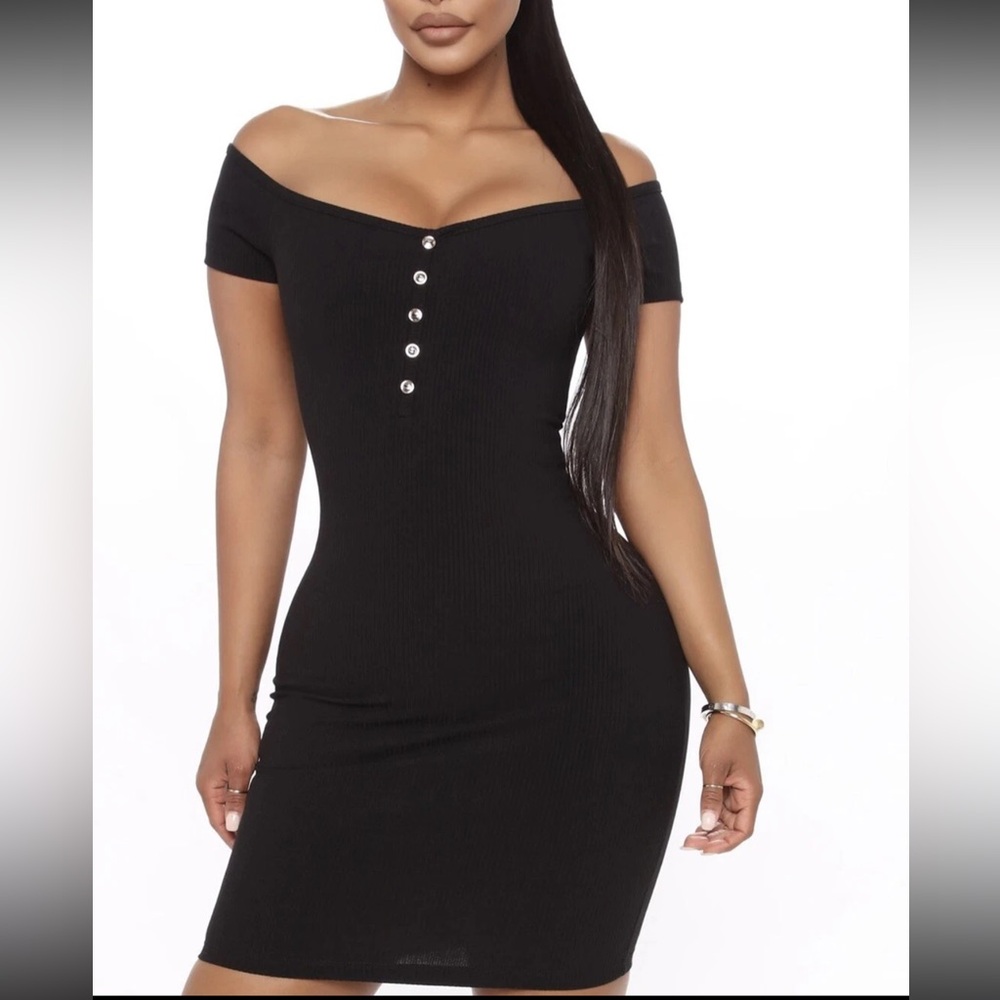 Elegant Black Off-Shoulder Dress